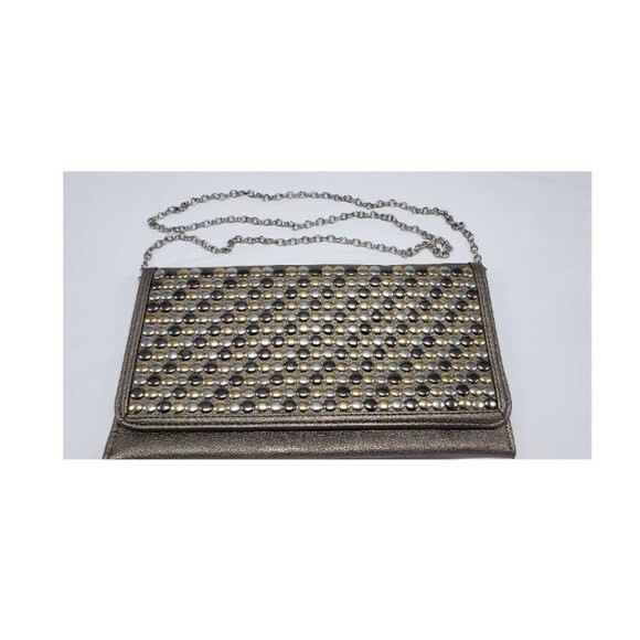 MMS Leather Studded Clutch / Crossbody - Picture 1 of 9